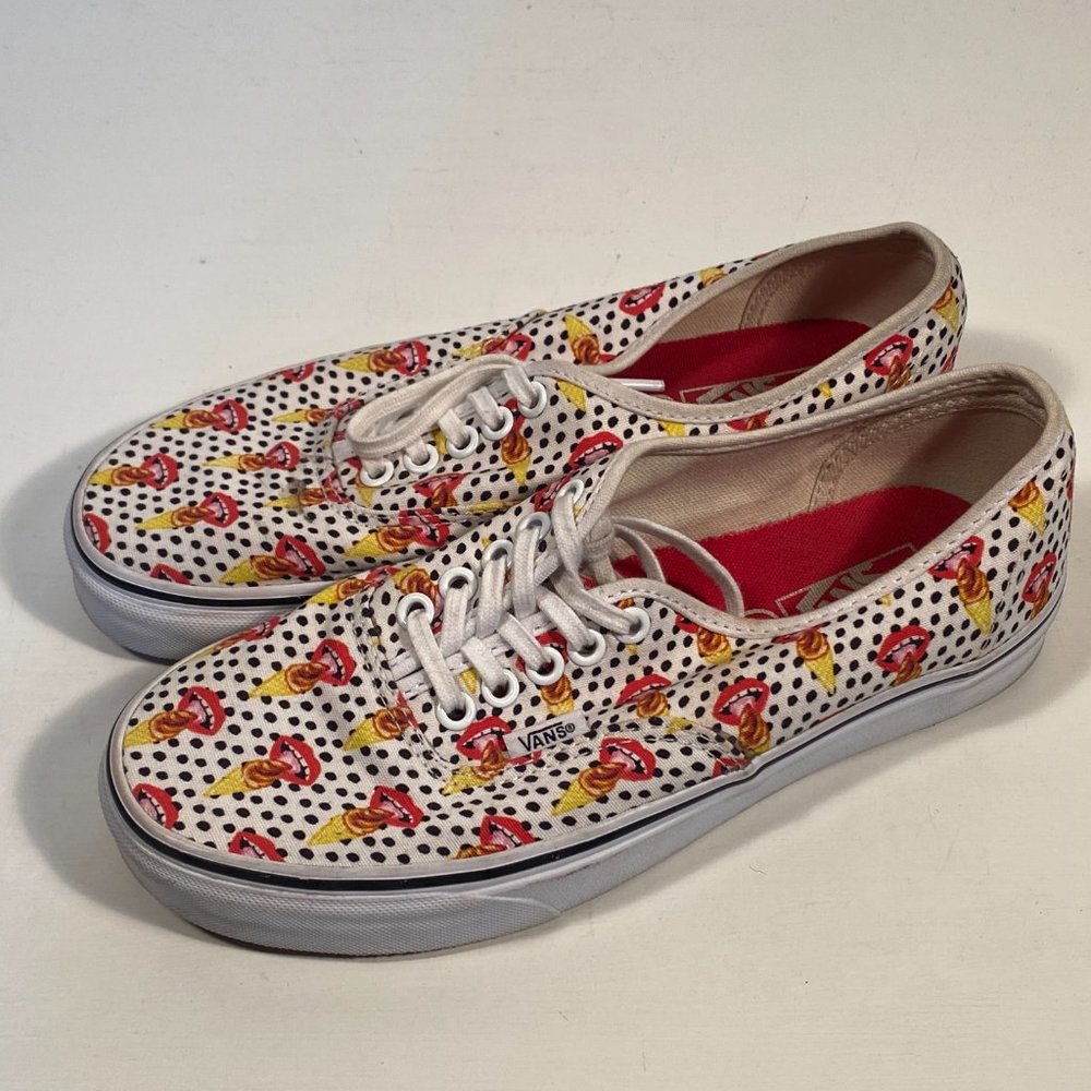 Vans Kendra Dandy "I Scream" Ice Cream Print Sneakers Women Size 8 View 3